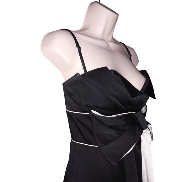 RED Valentino Haute Couture Black & White Cocktail Dress with Bow 44 - Picture 5 of 10